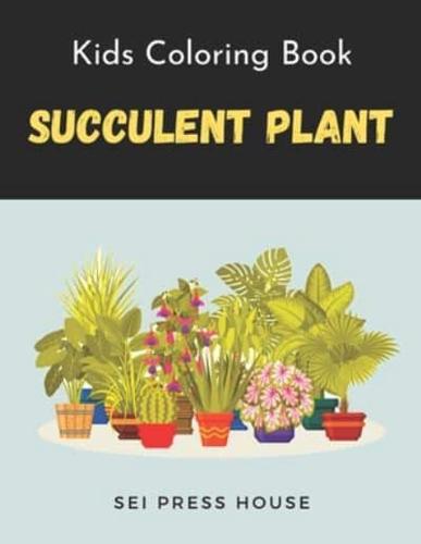 Succulent Plant Kids Coloring Book