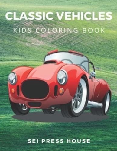 Classic Vehicles Kids Coloring Book