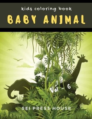 Kids Coloring Book Baby Animal Vol-6