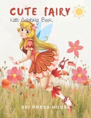 Cute Fairy Kids Coloring Book