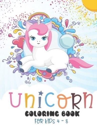 Unicorn Coloring Book For Kids 4-8