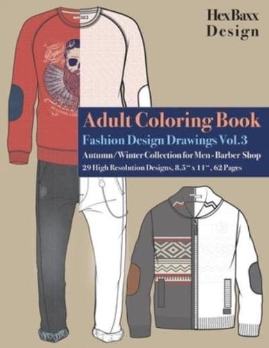 Adult Coloring Book Fashion Design Drawings