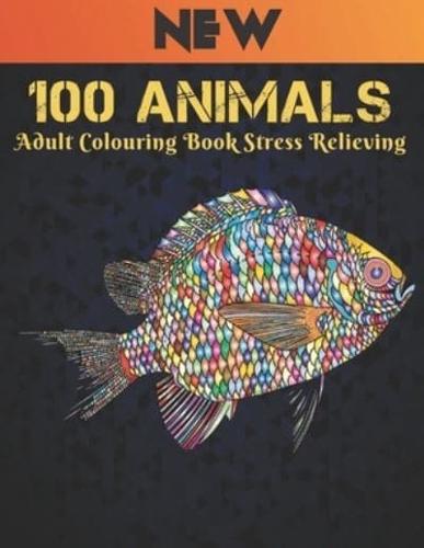 Adult Colouring Book Stress Relieving 100 Animals