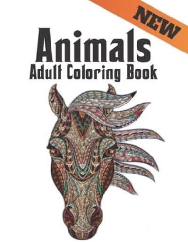 Adult Coloring Book New Animals