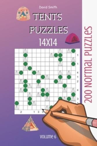 Tents Puzzles - 200 Normal Puzzles 14X14 Vol.6