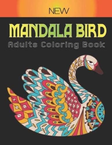 New Mandala Bird Adults Coloring Book