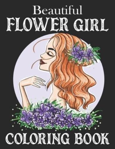 Beautiful Flower Girl Coloring Book