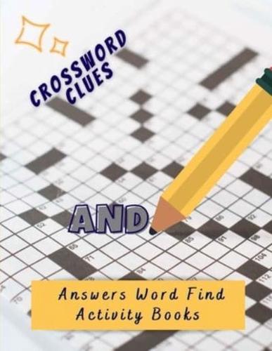 Crossword Clues And Answers Word Find Activity Books
