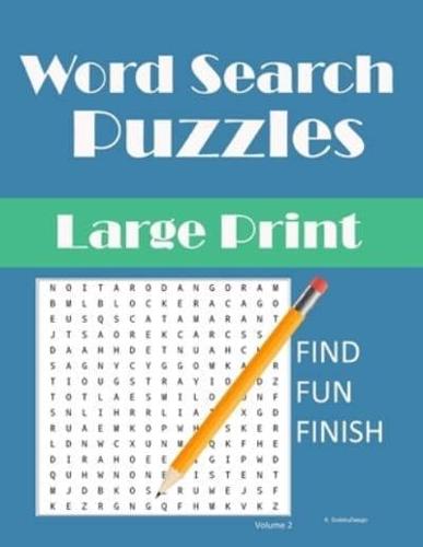 Word Search Puzzles Large Print Find Fun Finish