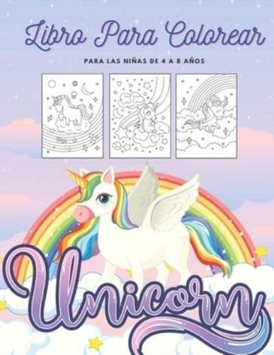 Unicorn Libro Para Colorear Para Las Niñas De 4 a 8 Años