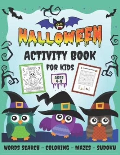 Halloween Activity Book for Kids Ages 4-8
