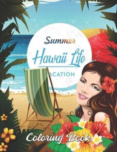 Summer Hawaii Life Coloring Book