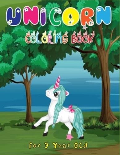 Unicorn Coloring Book for 3 Year Old