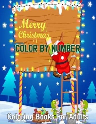 Merry Christmas Color By Number Coloring Books For Adults