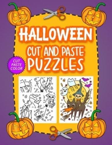 Halloween Cut And Paste Puzzles