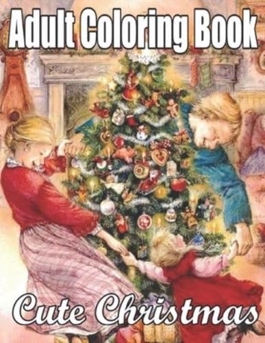 Adult Coloring Book Cute Christmas