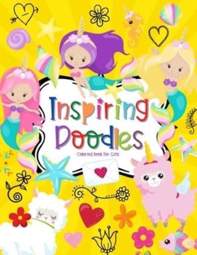 Inspiring Doodles Coloring Book For Girls