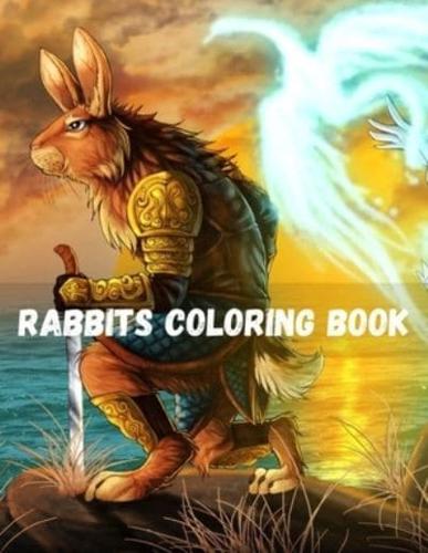 Rabbits Coloring Book