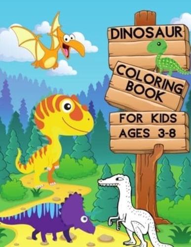 Dinosaur Coloring Book for Kids Ages 3-8