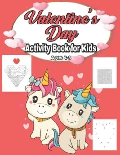 Valentine's Day Activity Book for Kids Ages 4-8