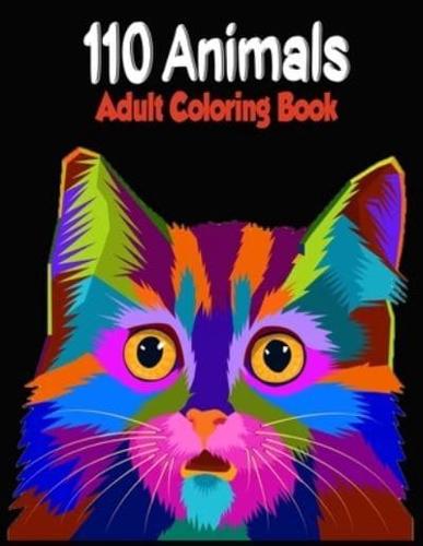 110 Animals Adult Coloring Book