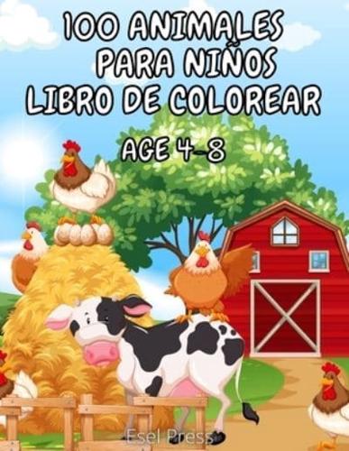 100 Animales Para Niños Libro De Colorear