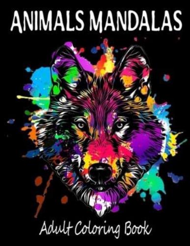 Animals Mandalas Adults Coloring Book