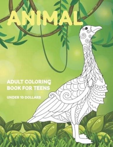 Adult Coloring Book for Teens - Animal - Under 10 Dollars