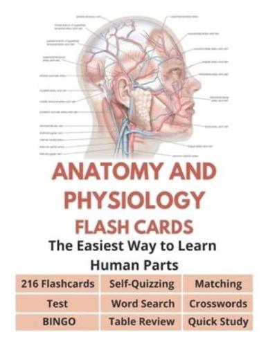 Anatomy and Physiology Flash Cards - 216 Flashcards, Self-Quizzing, Test, Word Search, Crosswords, Matching, BINGO, Table Review