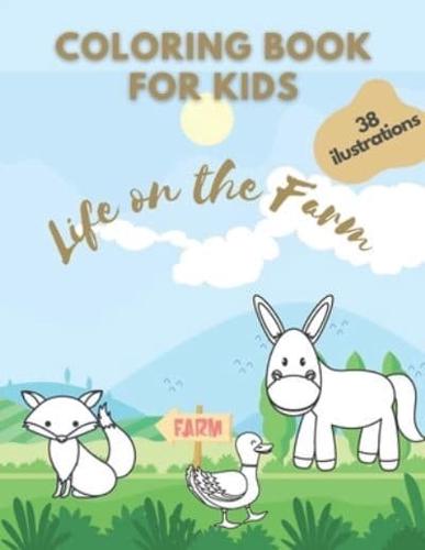 Coloring Book for Kids Life on the Farm