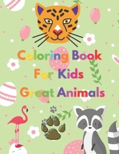 Coloring Book for Kids Great Animals