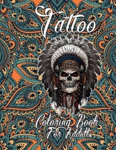 Tattoo Coloring Book For Adults