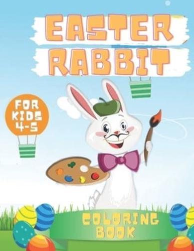 Easter Rabbit Coloring Book for Kids 4-5