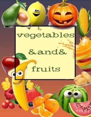 Vegetables And Fruits:  Coloring Book/Pineapple/papaya/blueberry/mushroom/bell pepper/potato