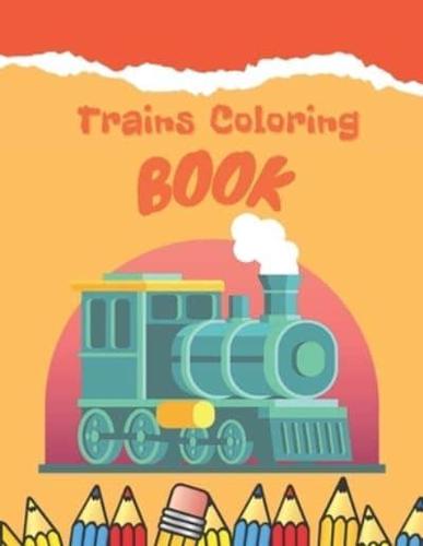 Trains Coloring Book