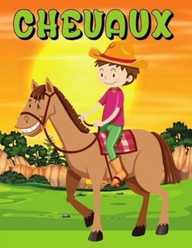 CHEVAUX: livre de coloriage pour enfants , Filles Et Garçons de 2 à 10 Ans