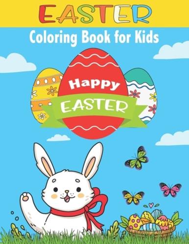 Easter Coloring Book For Kids: A creative and calming basket stuffer of 51 Cute Illustrations for Children Ages 3-12