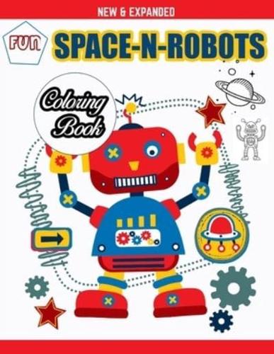 Fun Space-N-Robots Coloring Book