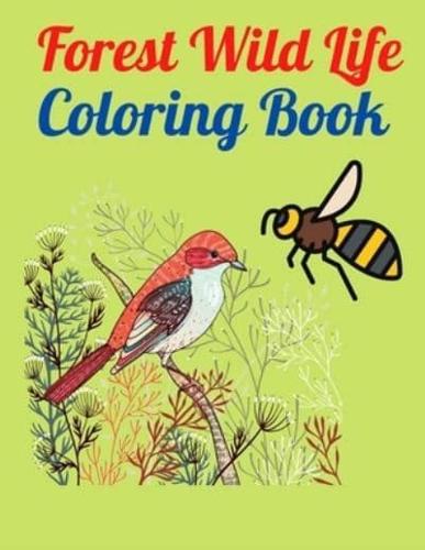 Forest Wild Life Coloring Book
