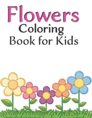 Flowers coloring book for kids: Ages 4,5,6,7,8 Rose, Magnolia, Lily Pad, Cactus, Grape, Wildflower, Winter Tree, Tulip, Poinsettia, Lavender, Hydrangea, Palm Tree (Coloring Books for Kids)