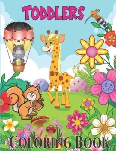 Toddlers Coloring Book : Fun With Animals, Plants, Flowers , Shapes, Fruits, Vegetables, and Other Coloring Elements