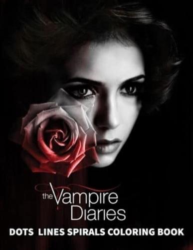 The Vampire Diaries dots lines and spirals: Vampire Diaries coloring books for adults