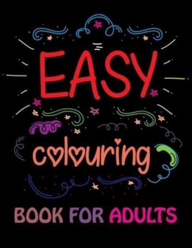 Easy Coloring Book for Adults