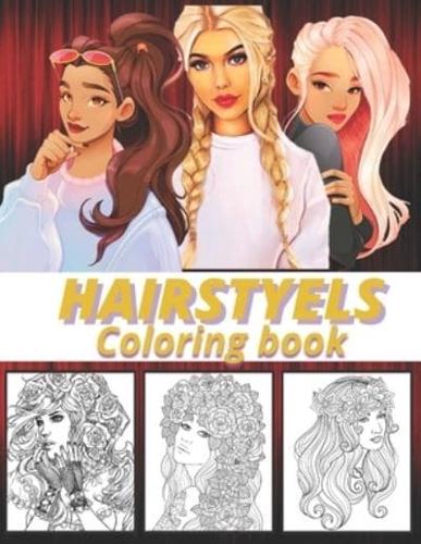 Hairstyles Coloring Book