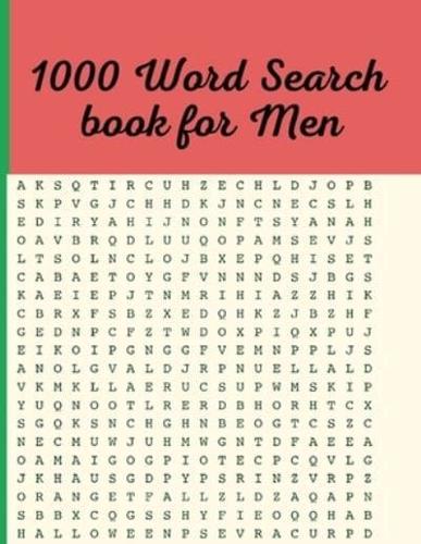1000 Word Search Book for Men  8.5x11inches 40pages