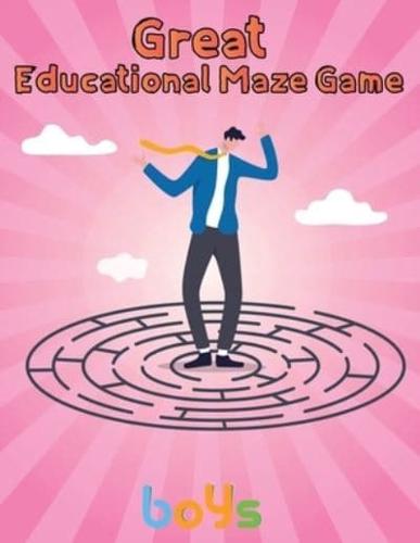 Great  Educational Maze Game  Boys:  8.5''x11''/educational maze game coloring book