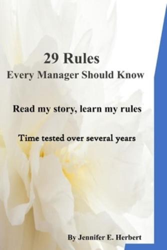 29 Rules Every Manager Should Know