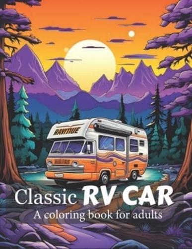 Classic RV Car Coloring Book for Adults