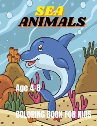 Sea Animals Coloring Book For Kids