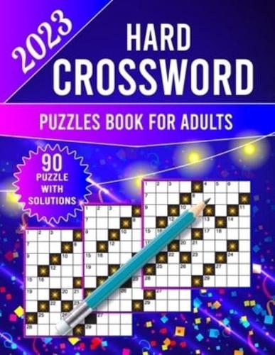 2023 Hard Crossword Puzzles Book For Adults